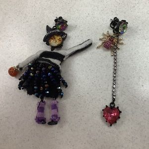Betsey Johnson Halloween earrings.